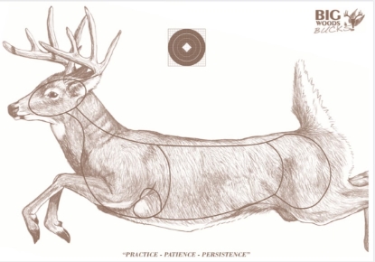 Picture of Big Woods Bucks "Running Buck" Target  - 3 Pack w/ Replacement Stickers
